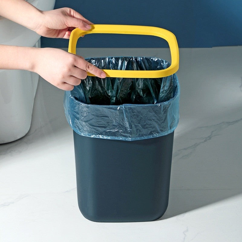 Portable Plastic Trash Can Garbage Bin