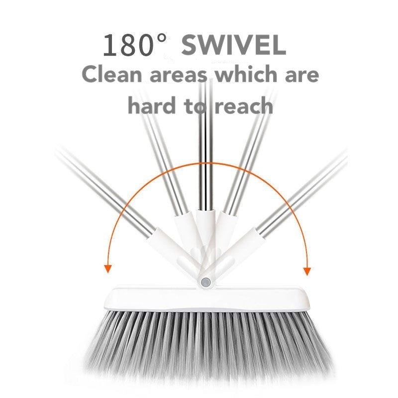 Rotatable Broom and Wind Proof Dust Pan with Broom Comb Broom Set
