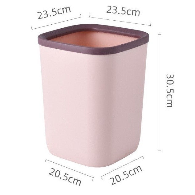 Portable Plastic Trash Can Garbage Bin