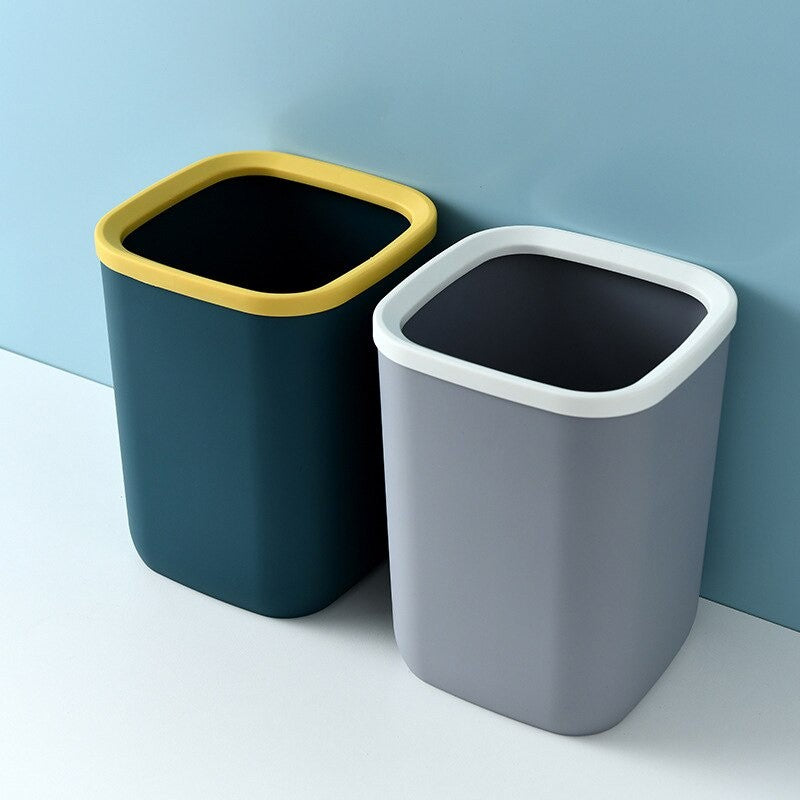 Portable Plastic Trash Can Garbage Bin