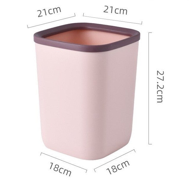 Portable Plastic Trash Can Garbage Bin