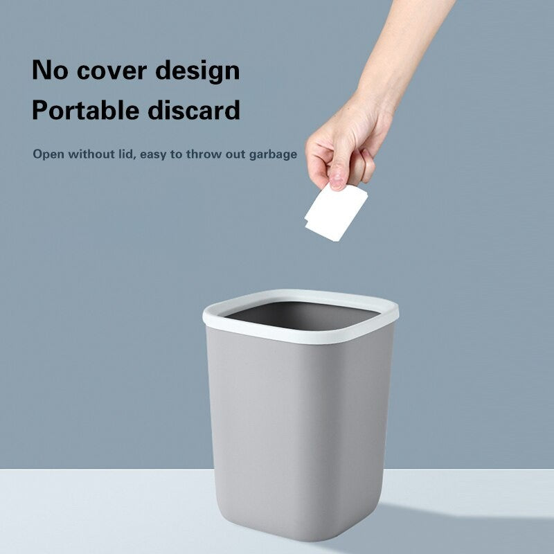 Portable Plastic Trash Can Garbage Bin