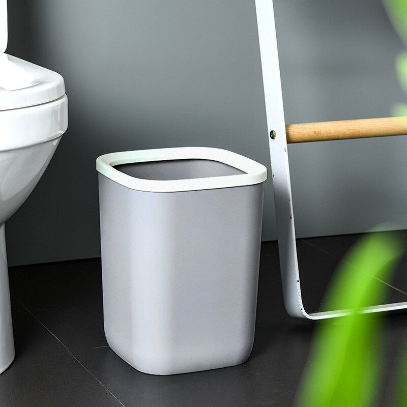 Portable Plastic Trash Can Garbage Bin