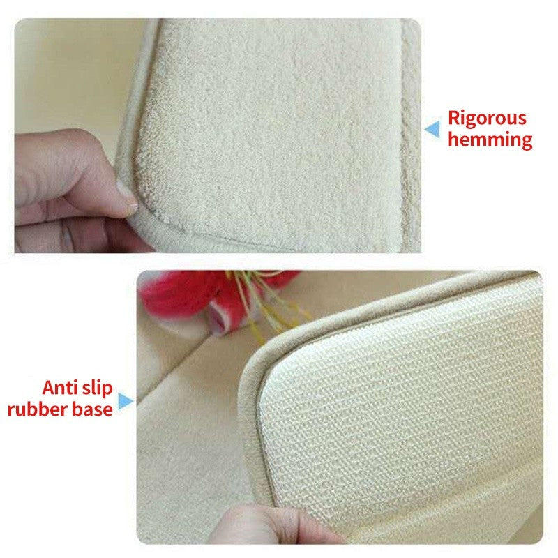(HOME+) Abraca Dabra Solid Color home doormat Bathroom Non-slip Absorbent Soft Memory Foam Mat 40x60cm