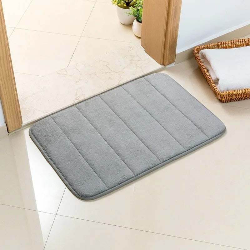 Abraca Dabra Solid Color home doormat Bathroom Non-slip Absorbent Soft Memory Foam Mat 40x60cm