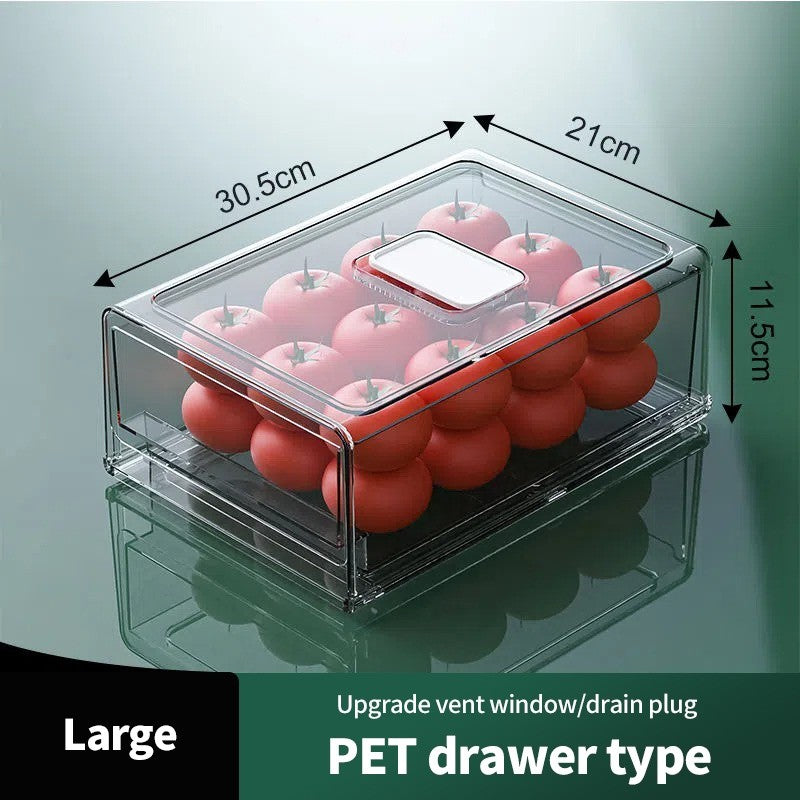 (HOME+) Local Stock Fridge storage drawer /Refrigerator Organizer/ Food Container