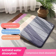 Abraca Dabra Solid Color home doormat Bathroom Non-slip Absorbent Soft Memory Foam Mat 40x60cm