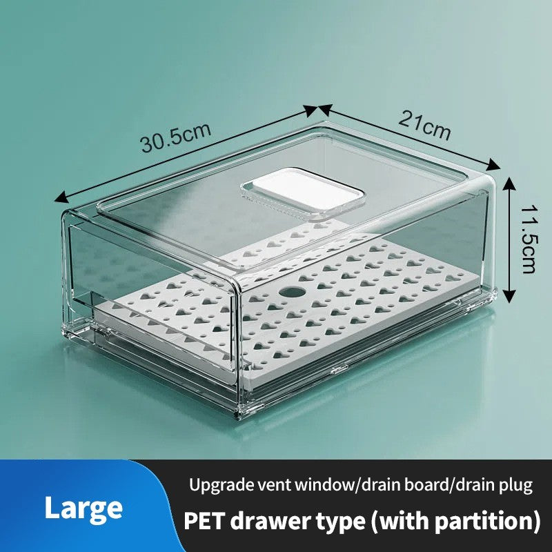 (HOME+) Local Stock Fridge storage drawer /Refrigerator Organizer/ Food Container