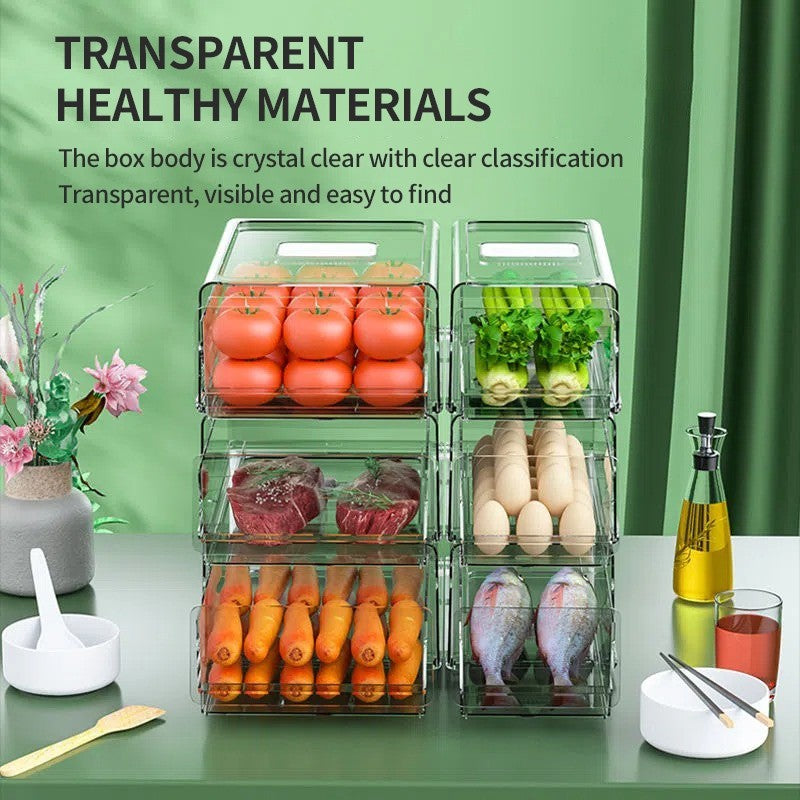 (HOME+) Local Stock Fridge storage drawer /Refrigerator Organizer/ Food Container