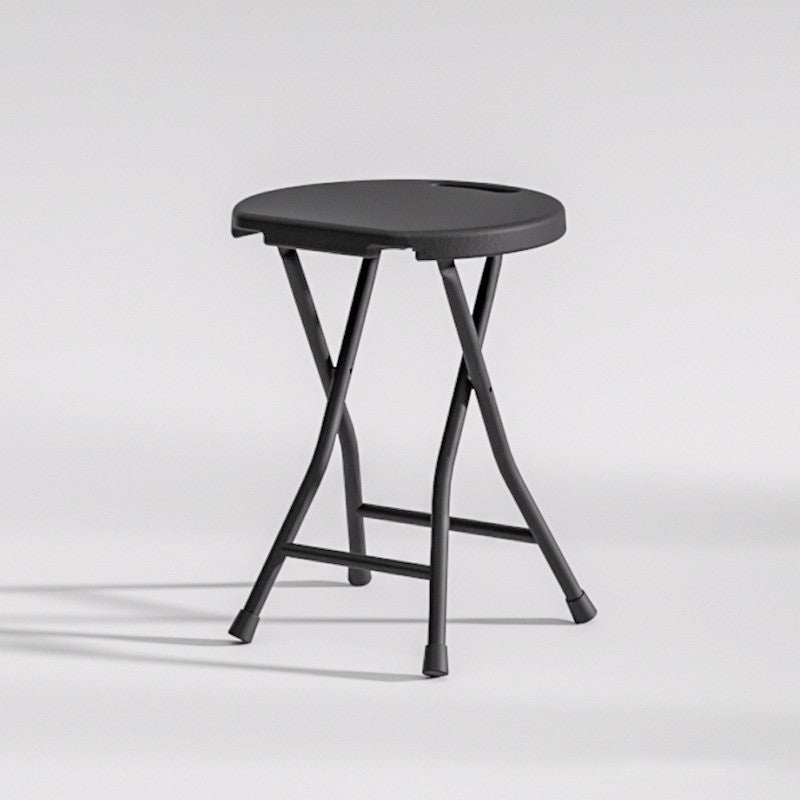 Folding stool portable plastic thickened household high stool simple round stool outdoor small bench dormitory chair