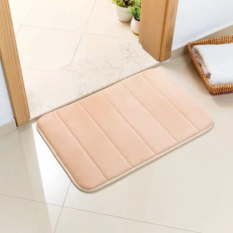 Abraca Dabra Solid Color home doormat Bathroom Non-slip Absorbent Soft Memory Foam Mat 40x60cm