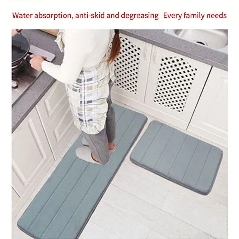 Abraca Dabra Solid Color home doormat Bathroom Non-slip Absorbent Soft Memory Foam Mat 40x60cm