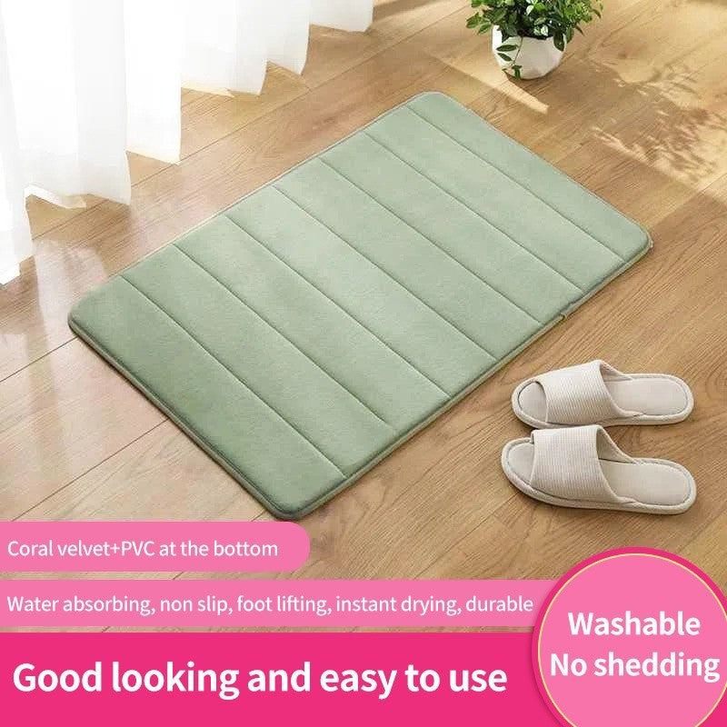 Abraca Dabra Solid Color home doormat Bathroom Non-slip Absorbent Soft Memory Foam Mat 40x60cm