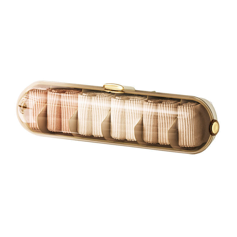 (HOME+) Light Luxury Home Transparent Bedroom Wardrobe Wall Hanging Storage Socks Storage Tool Underwear Storage Box