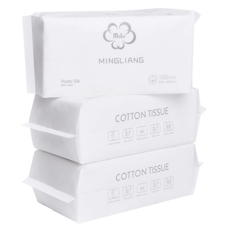 (HOME+) 100PCS Disposable Face Towel Cotton Soft Towel Wipe Face Towel