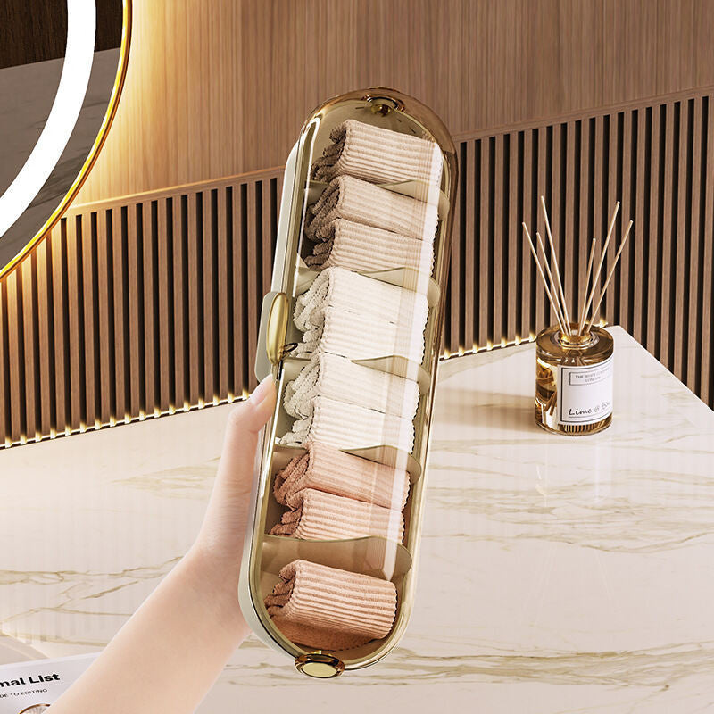 (HOME+) Light Luxury Home Transparent Bedroom Wardrobe Wall Hanging Storage Socks Storage Tool Underwear Storage Box