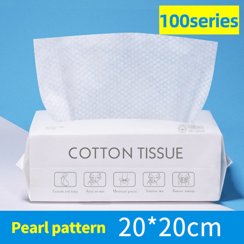 (HOME+) 100PCS Disposable Face Towel Cotton Soft Towel Wipe Face Towel