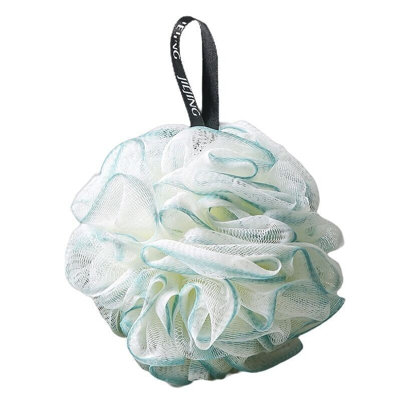 (HOME+) Portable Shower Bath Ball Large Mesh Bath Flower Bath Sponge Body Brush Bathroom Accessories