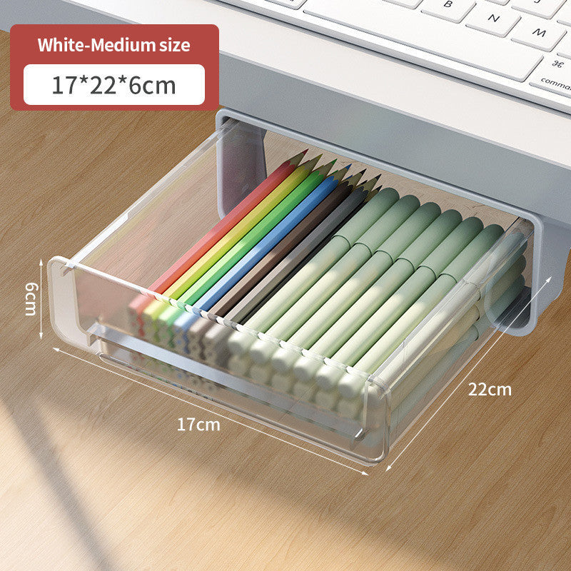 (HOME+) Drawer Style Storage Box Under Desk Large Capacity Office Desk Bottom Invisible Storage Box