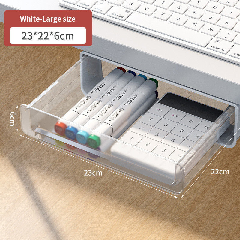 (HOME+) Drawer Style Storage Box Under Desk Large Capacity Office Desk Bottom Invisible Storage Box
