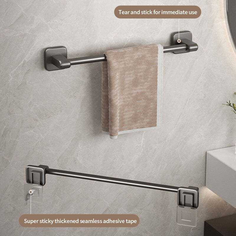 (HOME+) Towel Rack Non Perforated Wall Mounted Storage Rack