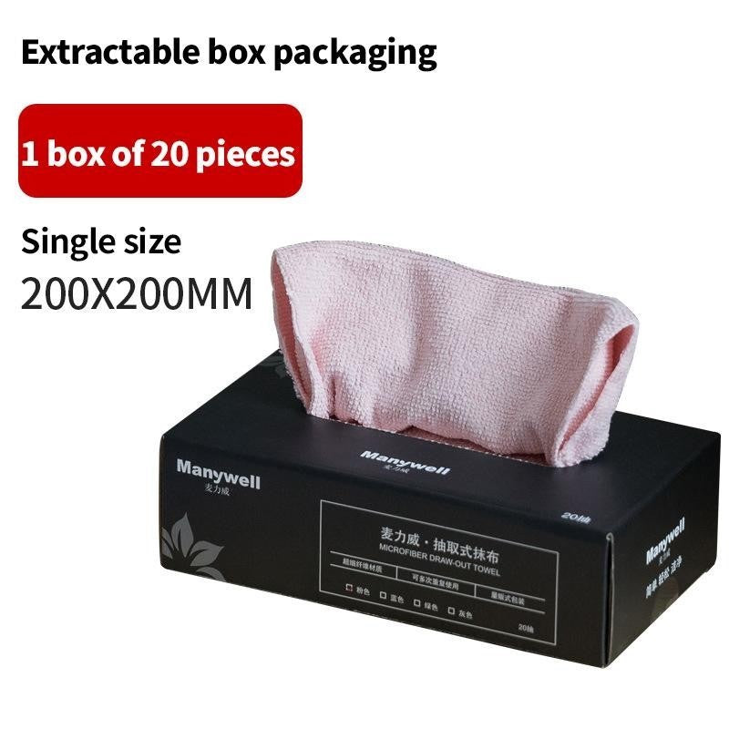 (HOME+) 20pcs Micro Fiber Cloth/ Kitchen Table Cloth/ Reusable Multipurpose Cleaning Towel/ Car Wash Cloth/ Disposable
