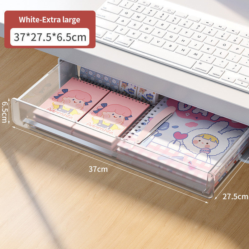 (HOME+) Drawer Style Storage Box Under Desk Large Capacity Office Desk Bottom Invisible Storage Box