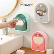 (HOME+) Makeup Cotton Storage Box Wall Mounted Makeup Removal Cotton Box