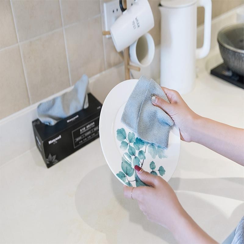 (HOME+) 20pcs Micro Fiber Cloth/ Kitchen Table Cloth/ Reusable Multipurpose Cleaning Towel/ Car Wash Cloth/ Disposable