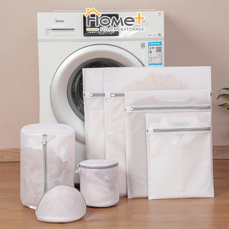 (HOME+) Laundry Bag Washing Machine Fine Mesh Wash Net for Bra Panties Lingerie Underwear Clothes Travel