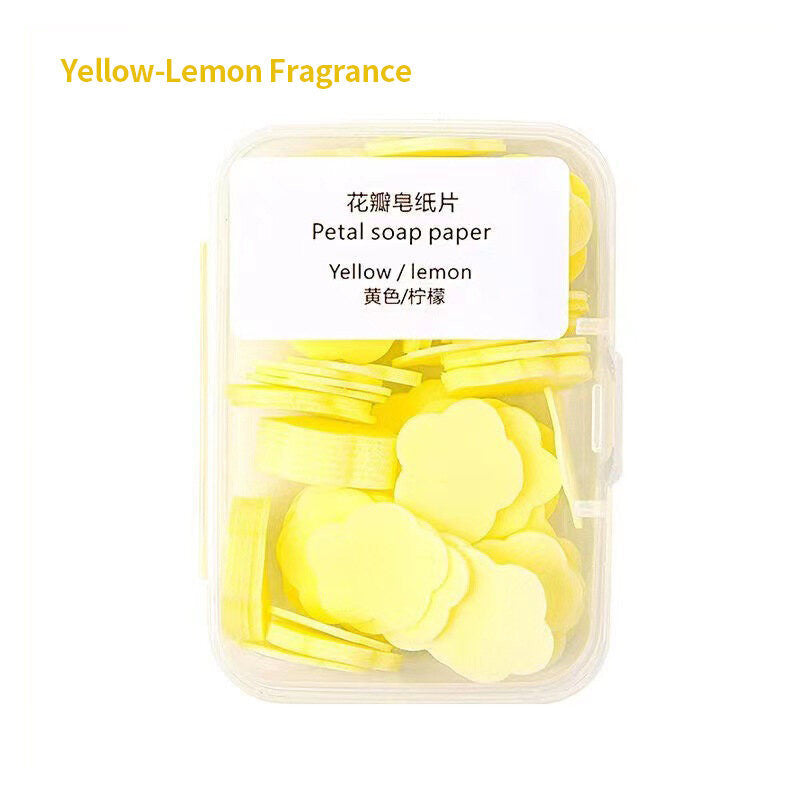 (HOME+) Portable Hand Sanitizer Disposable Travel Mini Petal Soap Tablets