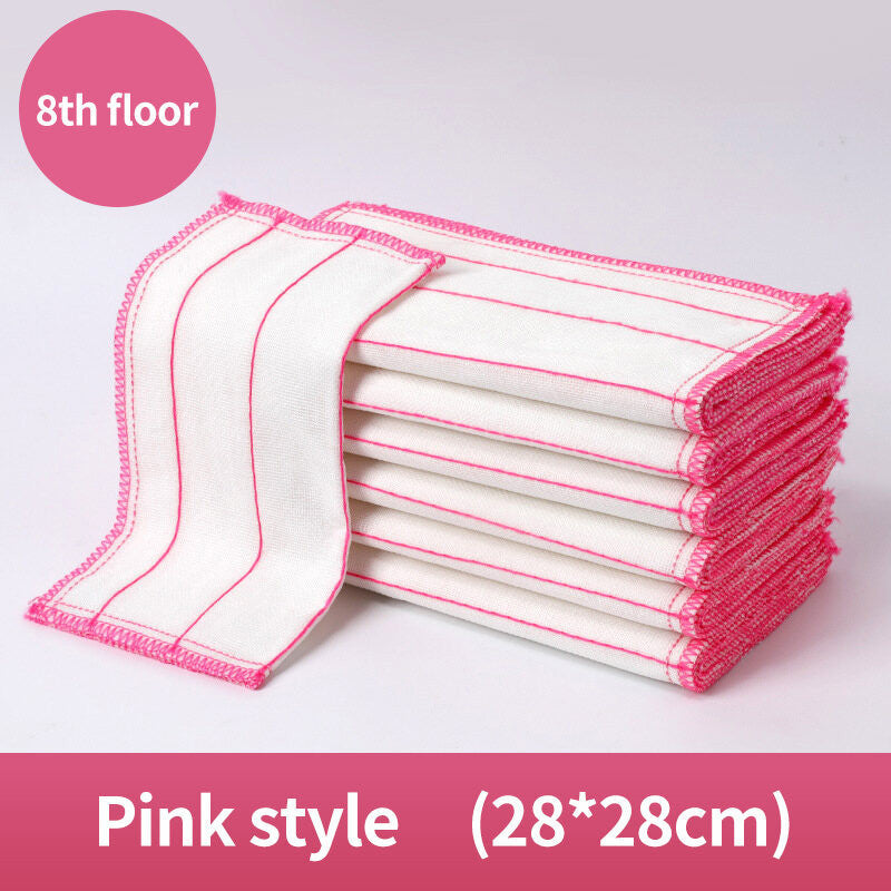 (HOME+) Cotton Yarn Dishwashing Cloth Kitchen Cloth Household Absorbent Non Greasy Pure Cotton Cloth