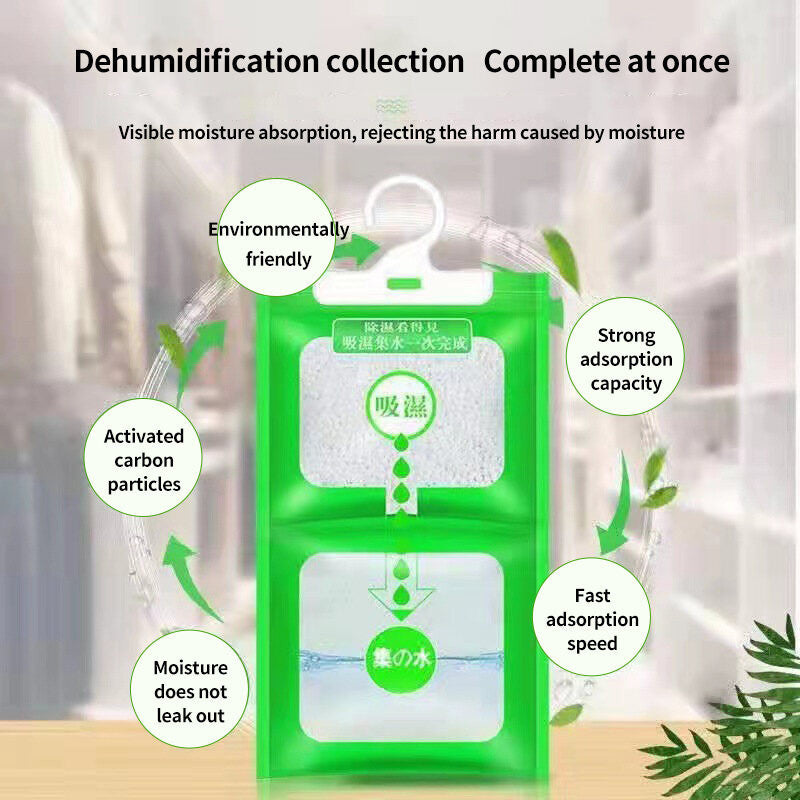 (HOME+) Household Moisture-proof Agent Hanging Dehumidification Bag Wardrobe Moisture-proof Agent Moisture Absorbing Bag
