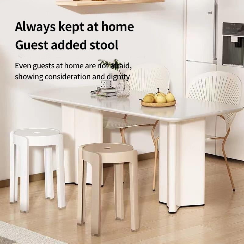 Nordic Plastic Stool Storage Can Stack High-end Dining Table Stools