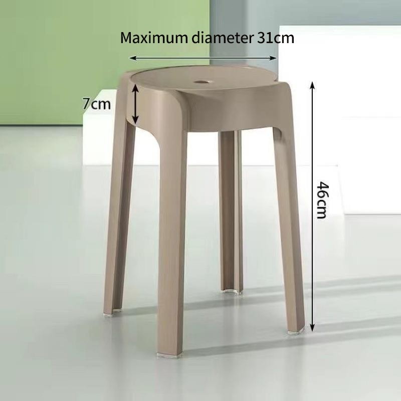 Nordic Plastic Stool Storage Can Stack High-end Dining Table Stools