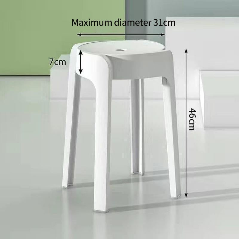 Nordic Plastic Stool Storage Can Stack High-end Dining Table Stools