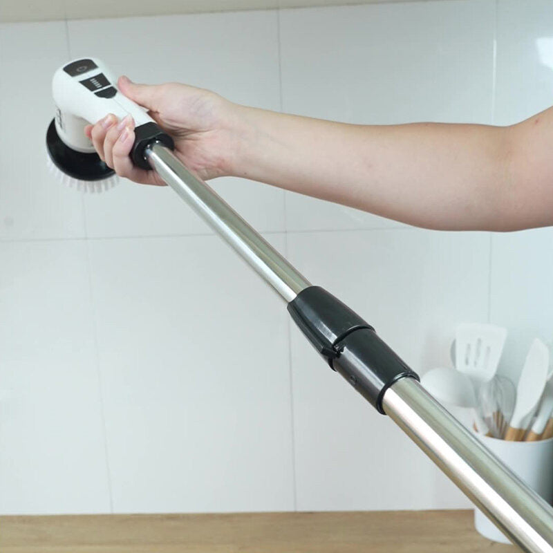 Wireless Electric Cleaning Brush 7-in-1 Long Handle Extendable Electric Mop Bathroom Kitchen Handheld Cleaning Brush
