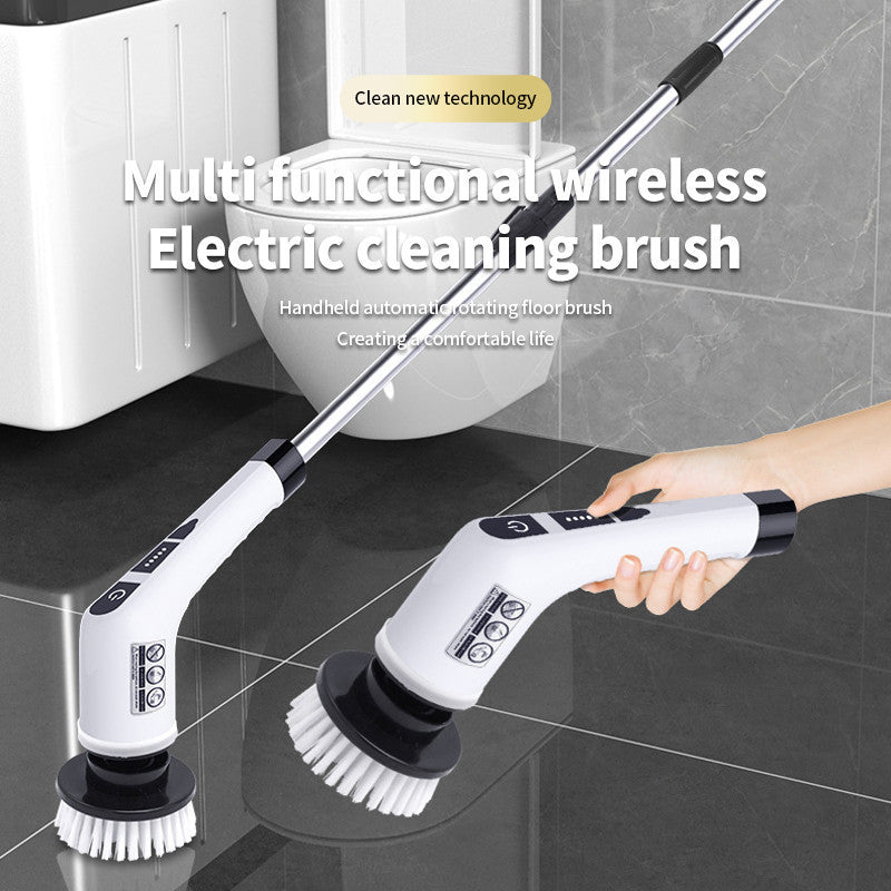 Wireless Electric Cleaning Brush 7-in-1 Long Handle Extendable Electric Mop Bathroom Kitchen Handheld Cleaning Brush