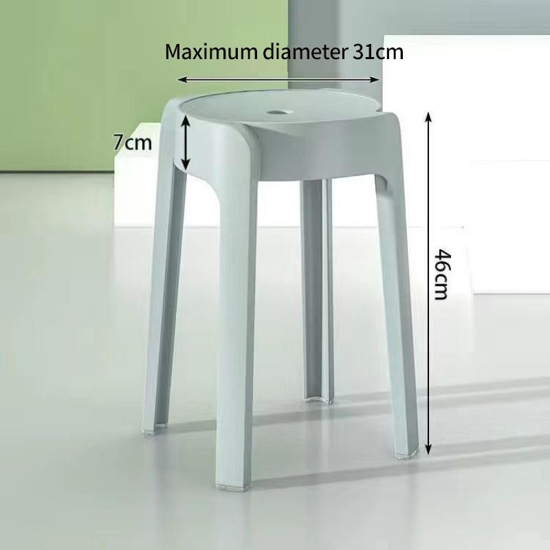 Nordic Plastic Stool Storage Can Stack High-end Dining Table Stools