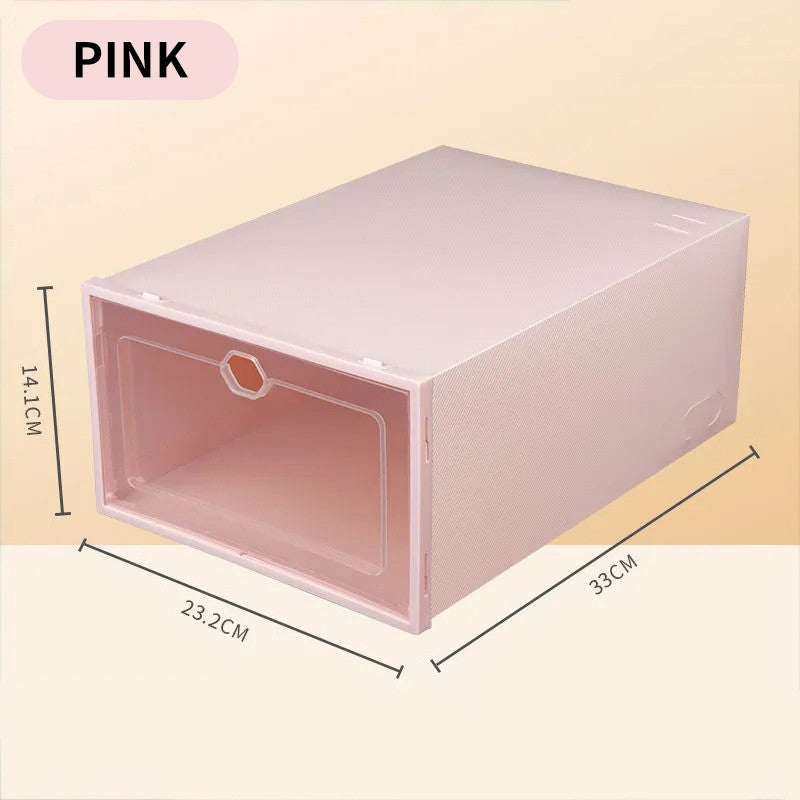 Plastic storage box dust-proof and moisture-proof shoe rack shoe storage cabinet household simple transparent shoe box