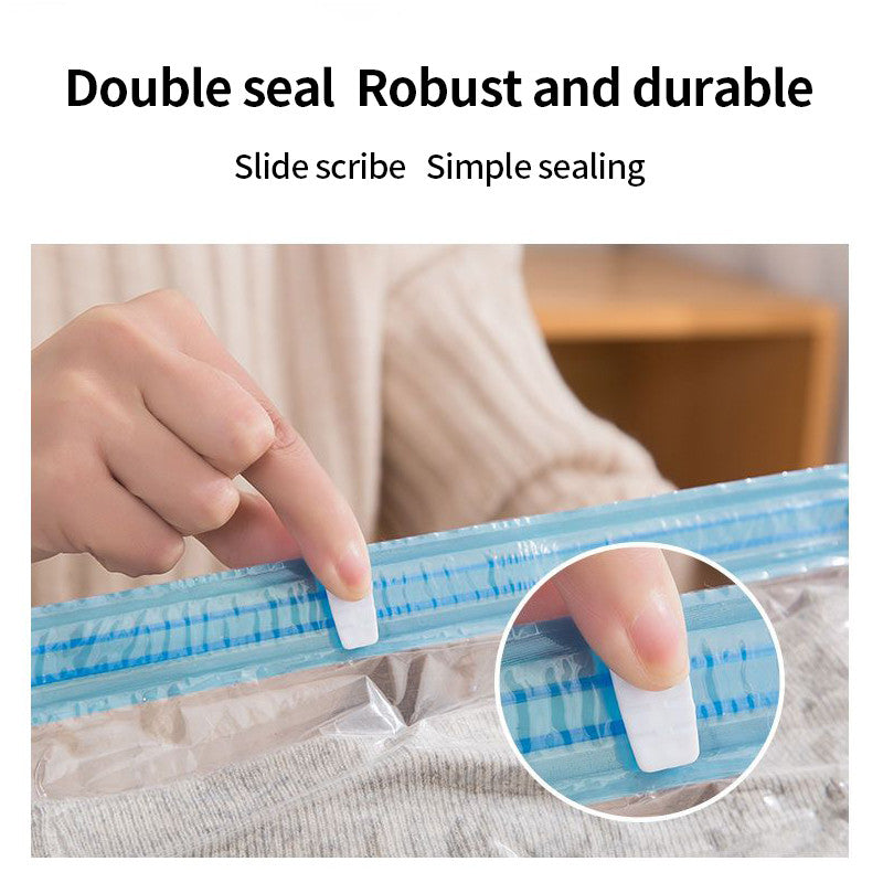(HOME+) Portable Vacuum Storage Bags Hand-rolled Vacuum Compression Bags Travel Vacuum Bag
