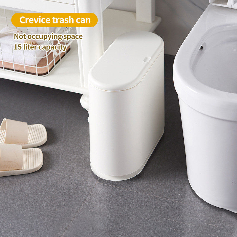 (HOME+) Creative Large Double decker Household Garbage Bin Toilet Garbage Bin
