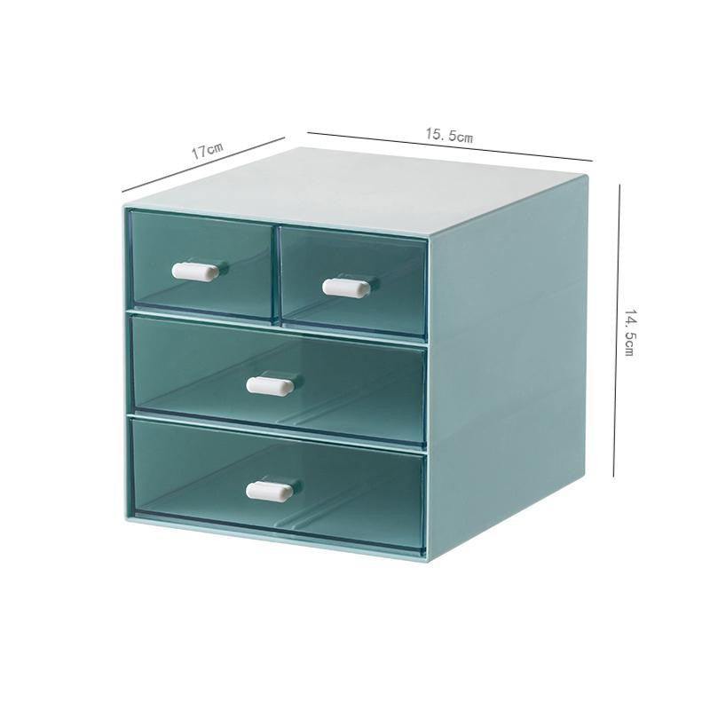 (HOME+) Desktop transparent drawer storage box office file storage box bedroom study overlay combination storage cabinet