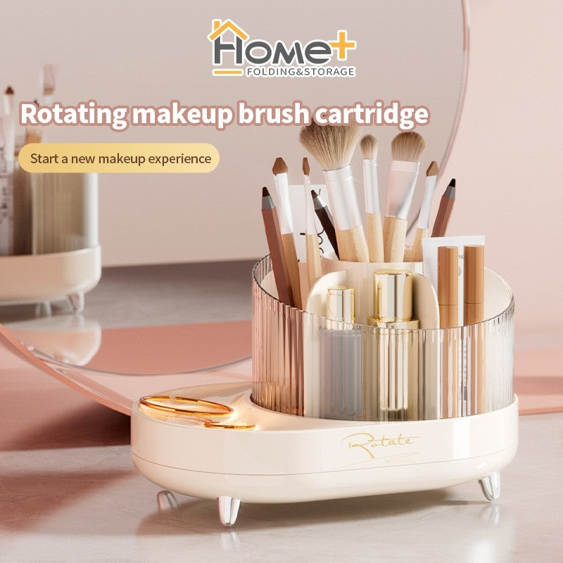 (HOME+) Desktop Cosmetics Storage Box Rotating Makeup Box