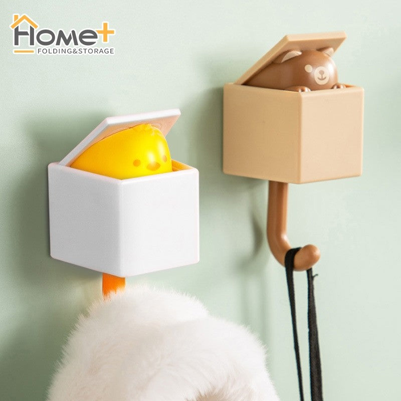 (HOME+) No Punching Hook Cute and Traceless Clothes Hook Dormitory Clothes Hook Key Hook