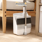 (HOME+) Rotatable Broom and Wind Proof Dust Pan with Broom Comb Broom Set
