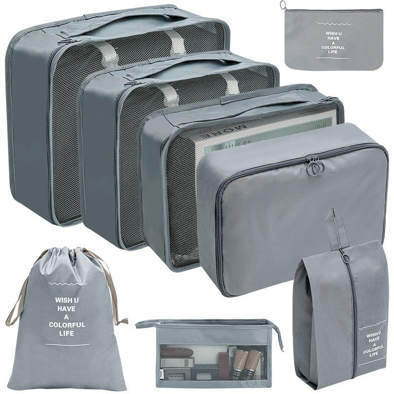 (HOME+) Travel Storage Bag 8-Piece Set Cosmetics Storage Bag Clothes Shoes Travel Bag