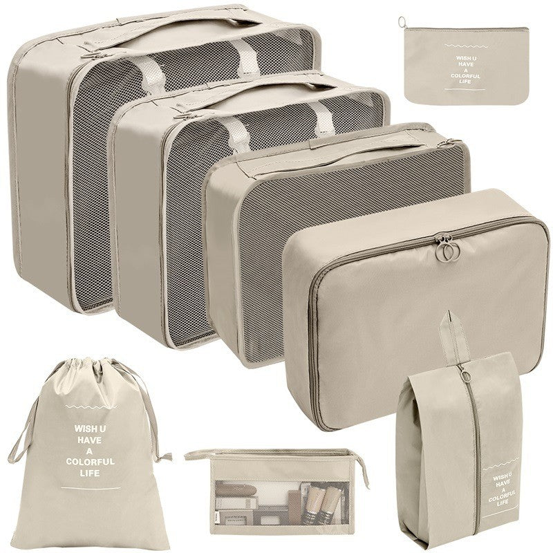 (HOME+) Travel Storage Bag 8-Piece Set Cosmetics Storage Bag Clothes Shoes Travel Bag