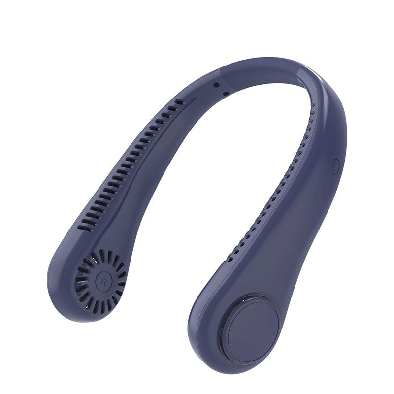 (HOME+) Hanging neck fan USB small fan portable mini outdoor fan