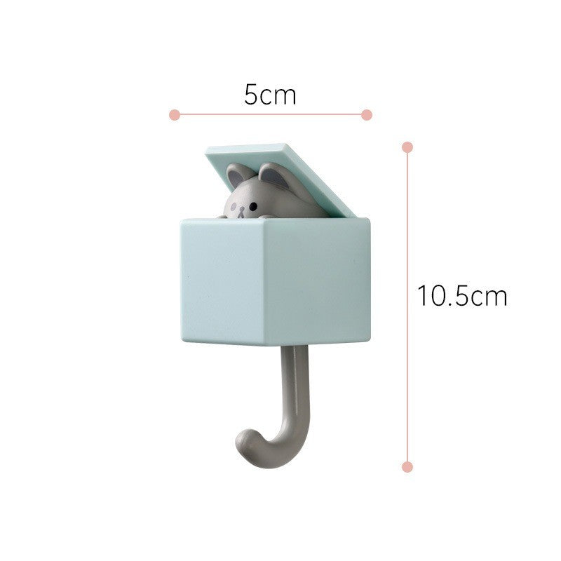 (HOME+) No Punching Hook Cute and Traceless Clothes Hook Dormitory Clothes Hook Key Hook